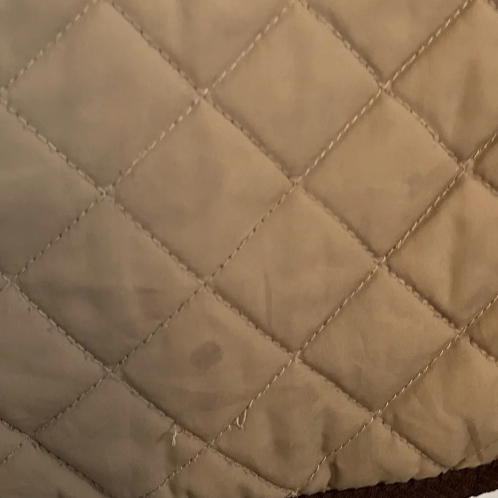 Ralph Lauren Quilted Faux‎ Shearling Collar Jacket in Classic Camel XL